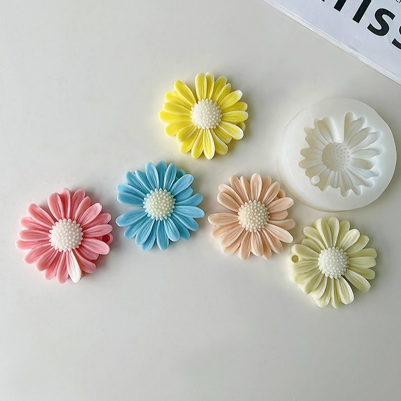Flower Silicone Mold,Daisy Resin Mold,Sun Flower Resin Mold,Scented Plaster Flower Mold,Flower Soap Silicon Mold