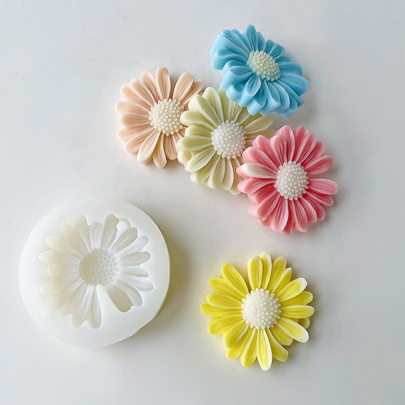 Flower Silicone Mold,Daisy Resin Mold,Sun Flower Resin Mold,Scented Plaster Flower Mold,Flower Soap Silicon Mold