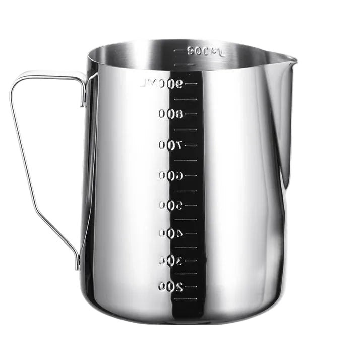 Bloom Creations 900ml stainless steel milk frothing pitcher with latte art pen
