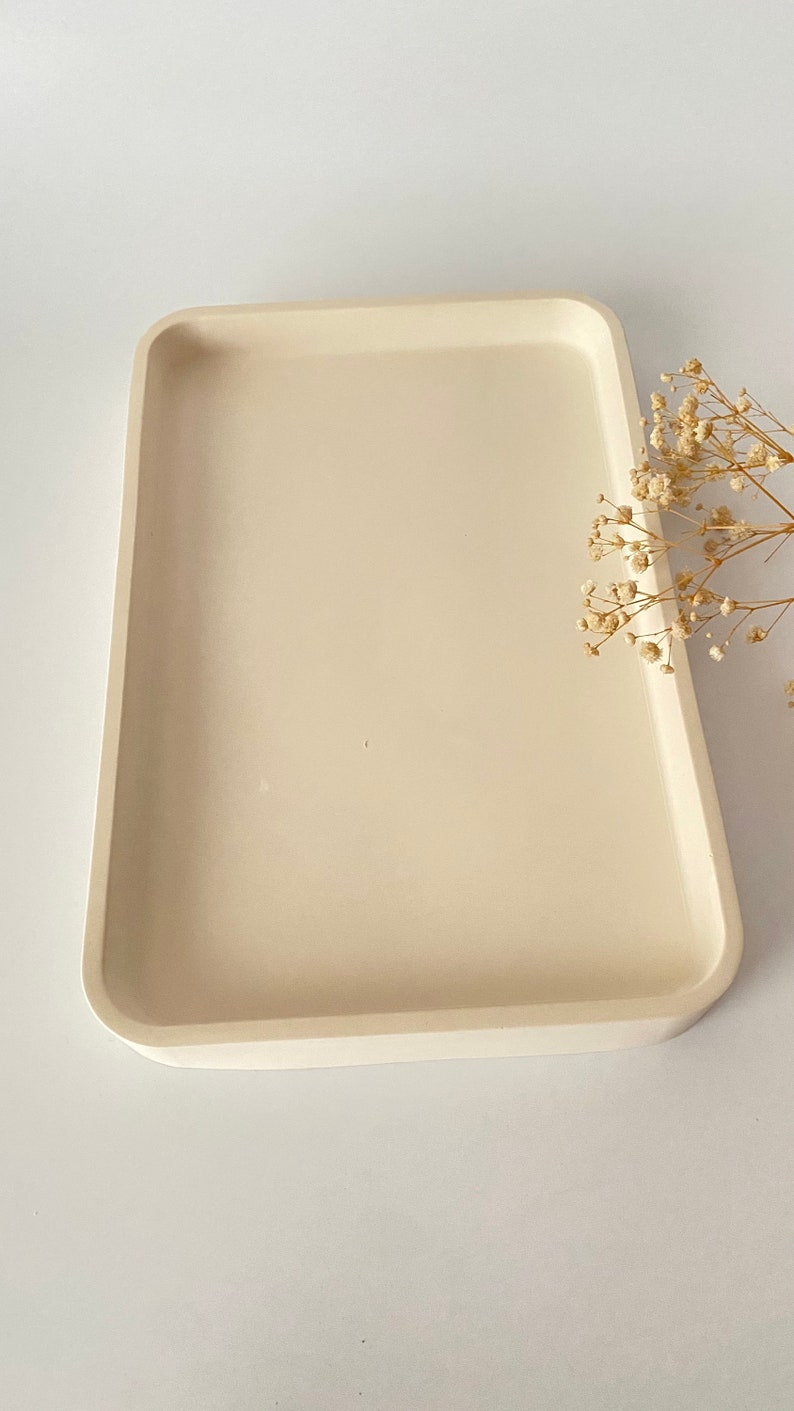 Large Rectangle Resin Tray Mould — Silicone Platter Cast with Support Bracket (XL)