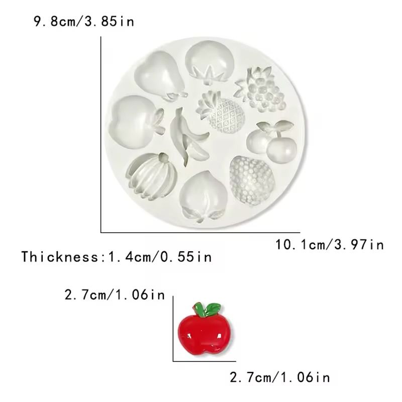 Fruit Silicone Mould – Multi-Fruit Shape Fondant, Chocolate & Resin Mould