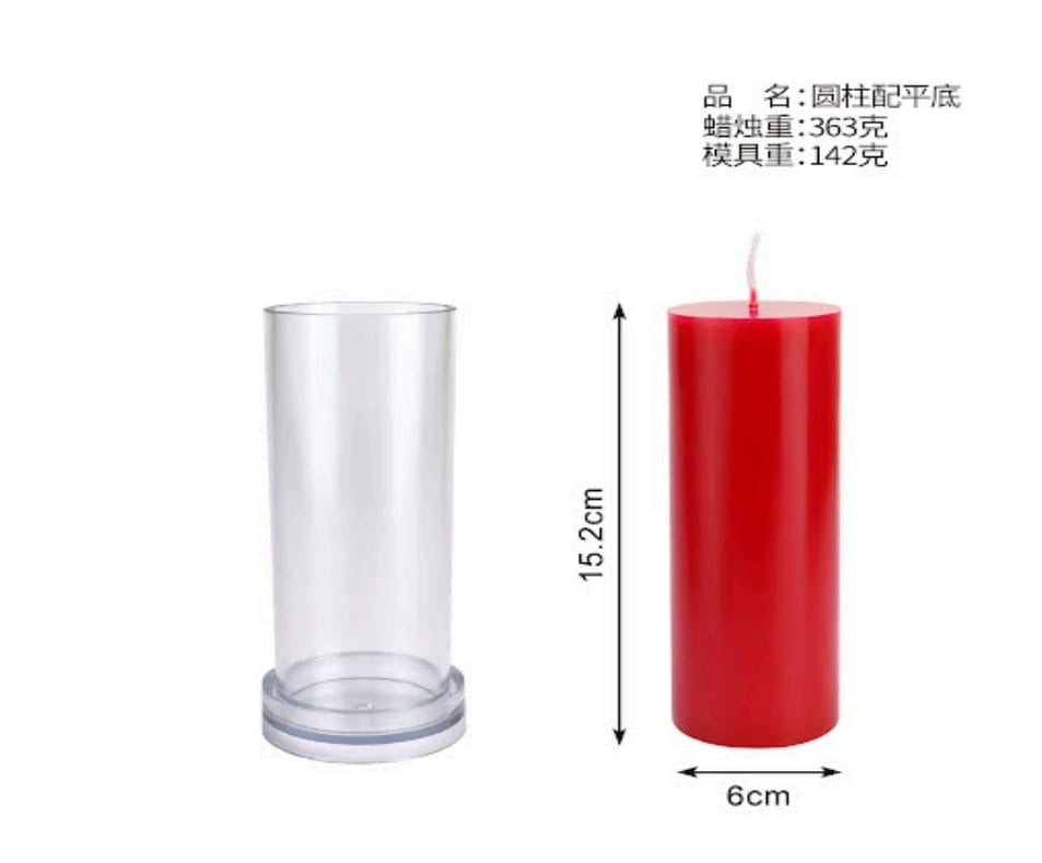 Acrylic Cylindrical Candle Mould – Clear DIY Soy Wax & Beeswax Pillar Candle Mould