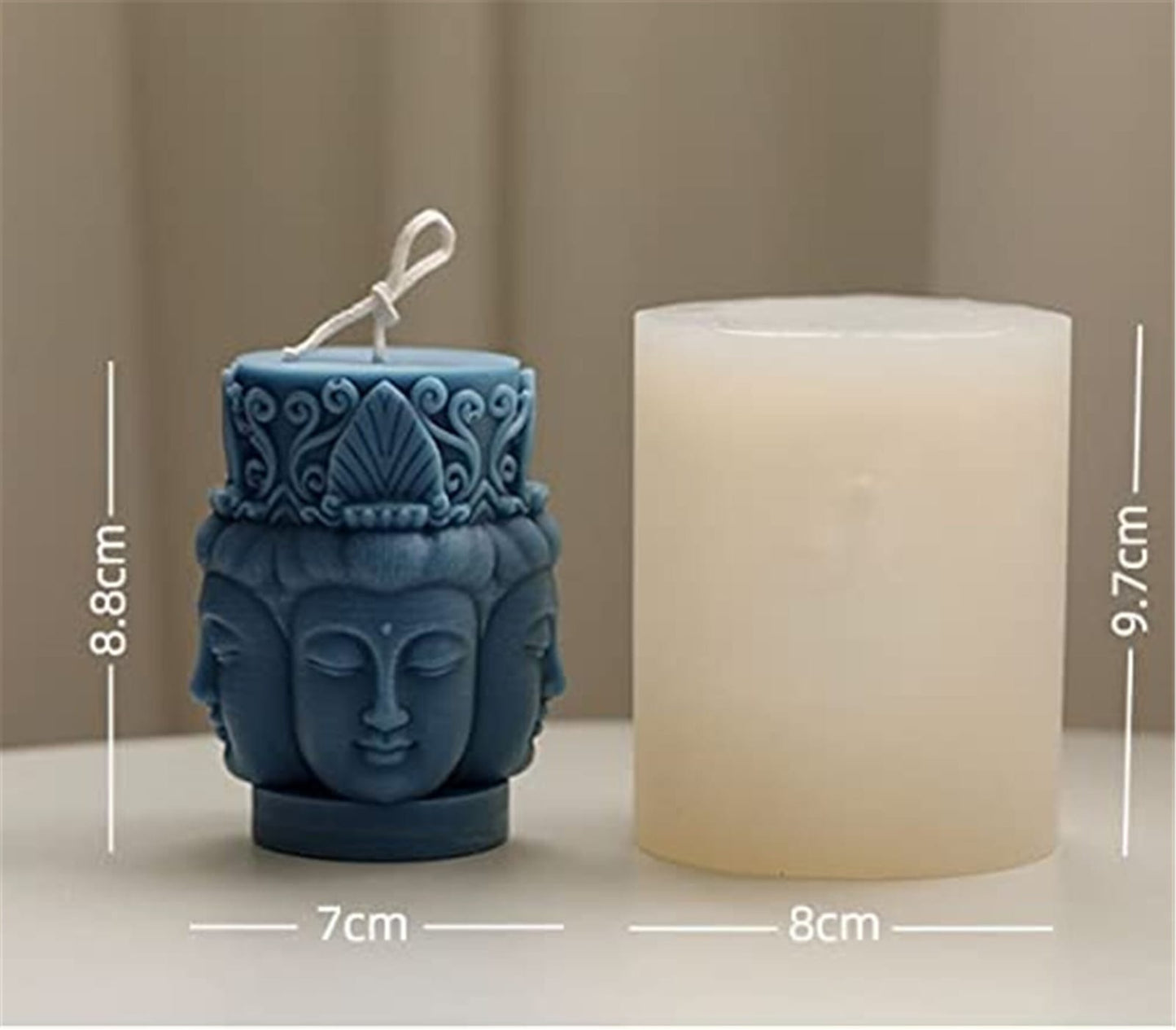 Buddha Silicone Mould — 3D Meditation Figure Candle, Resin & Plaster Mould