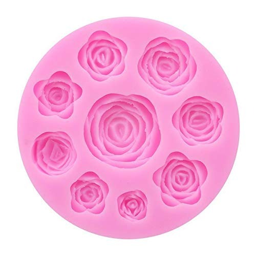 9 Rose Fondant Silicone Mould | Cake Decoration, Chocolate & Soap Mould