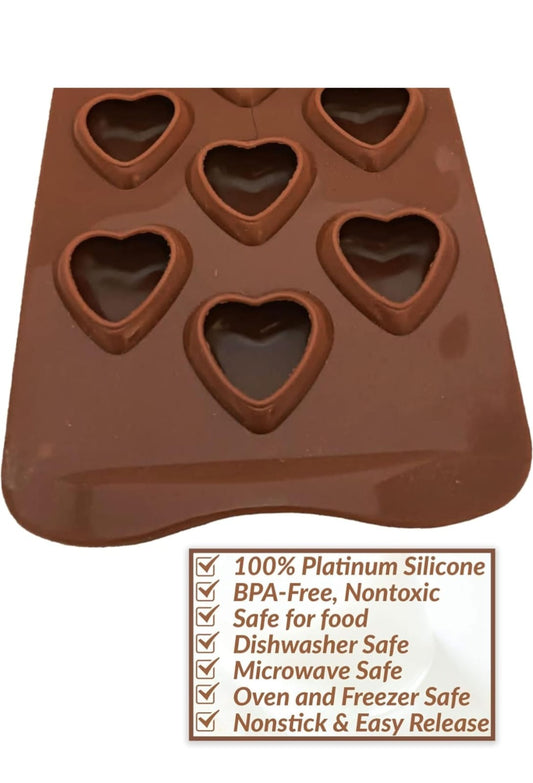 12 Cavity 3D Heart Shape Chocolate Mold