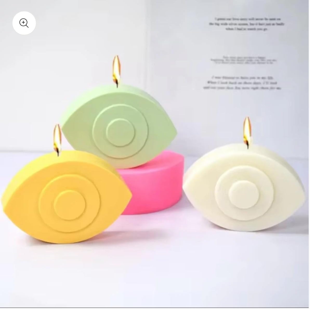 Evil Eye / Nazar Candle Silicone Mould — 3D 12.3 × 8.7 cm Home Decor Mould