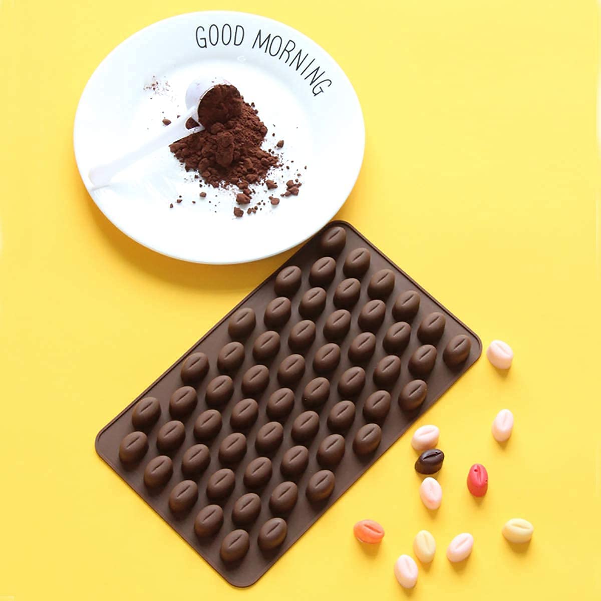 Coffee Bean Silicone Mould | 55 Cavity Chocolate & Cake Decoration Mould