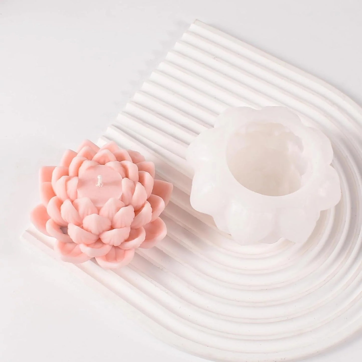 Lotus Silicone Mould Type A – Early Riser 3D Lotus Candle & Aromatherapy Stone for Diwali Pooja Mandir ₹345