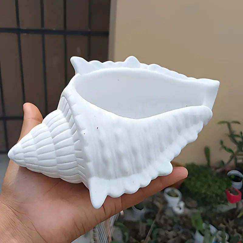 3D Seashell & Conch Silicone Mold for Candle Holders - Epoxy Resin Casting, DIY Plaster & Concrete Storage Boxes, Home Decor Planters & Clay Flower Pots