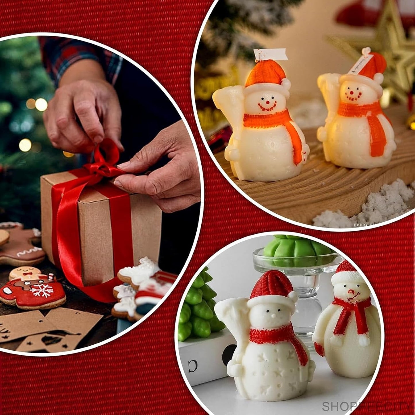 3D Broom Snowman Silicone Candle Mould | Christmas Wax & Fondant Mould
