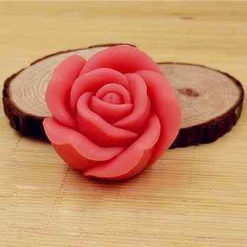 Silicon 3D Flower Bloom Rose Shape Silicone Moulds for Cupcake Dessert Chocolate Jelly Cookie Decor, Pastry, Chocolate, Handmade Soap Mould Candy Making, White