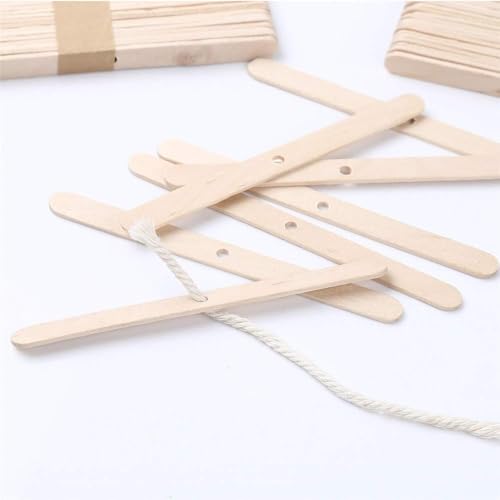 Wood Candle Wick Holder I Centering Devices Candles Wick Bars I Natural Environmental Friendly I for Handmade Soy & Beeswax Candle Making Wedding Birthday Party Home Decoration (50)