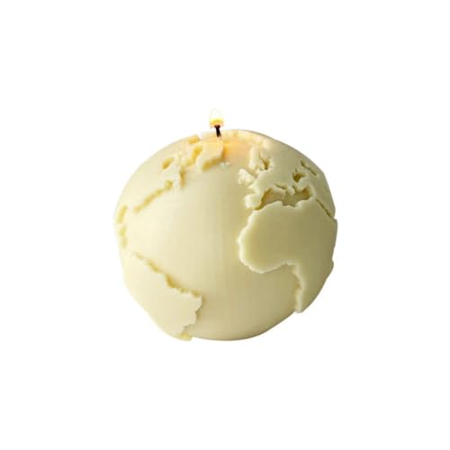 Globe Candle Mold I 3D Earth Round Shape Casting Silicone Cement Mould I Succulent Concrete Molds