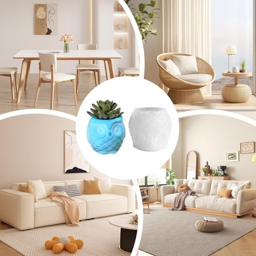 Owl Conch Flower Pots Mould | Owl Plant Pot Moulds,Silicone Planter Mold,Owl Conch Flower Pots Mould