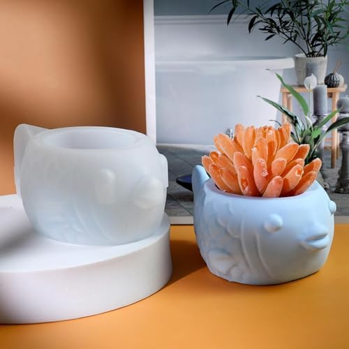 Fish Conch Flower Pots Mould | Fish Plant Pot Moulds,Silicone Planter Mold, Fish Conch Flower Pots Mould