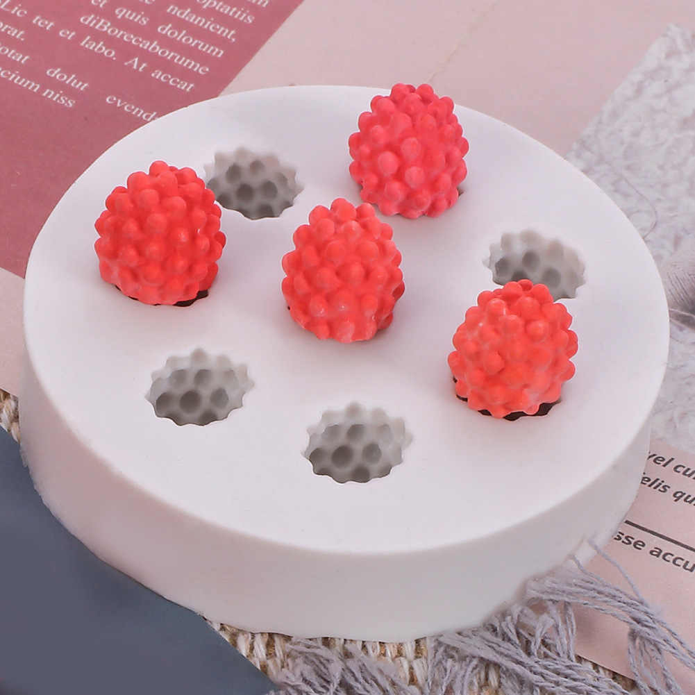3D Raspberry Mould for Chocolate Candy & Soap MakingāSilicone Mould for DIY Activity, Homemade Resin Clay Art Kitchen Baking Cake Decoration Reusable & Food Grade (White 08-Cavities) 1-Pc