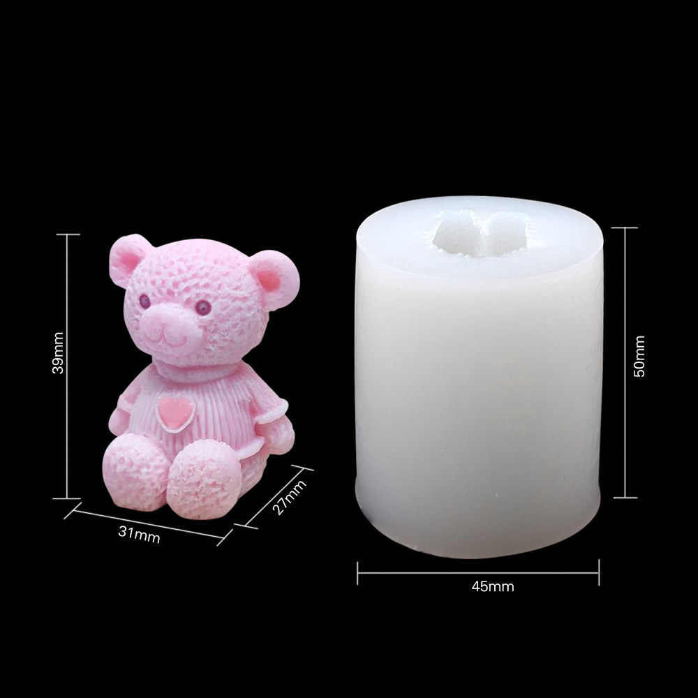 DIY 3D Bear Aromatherapy Candle Mold Cartoon Bear