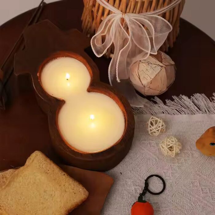 Snowman wooden dough bowl