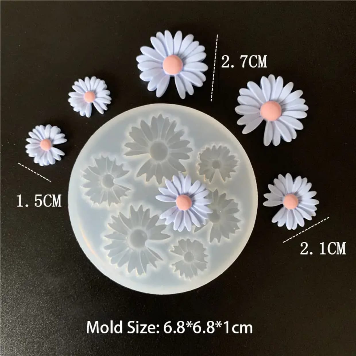 daisy flower-shaped silicone mold