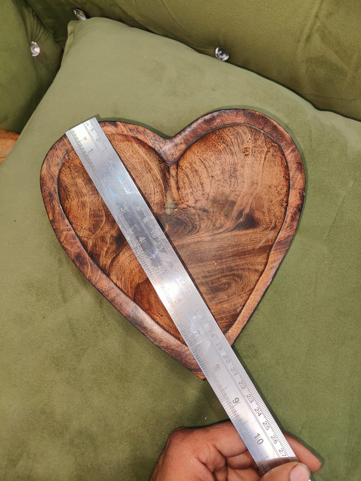 Wooden Bowl for Candles - Heart Shape