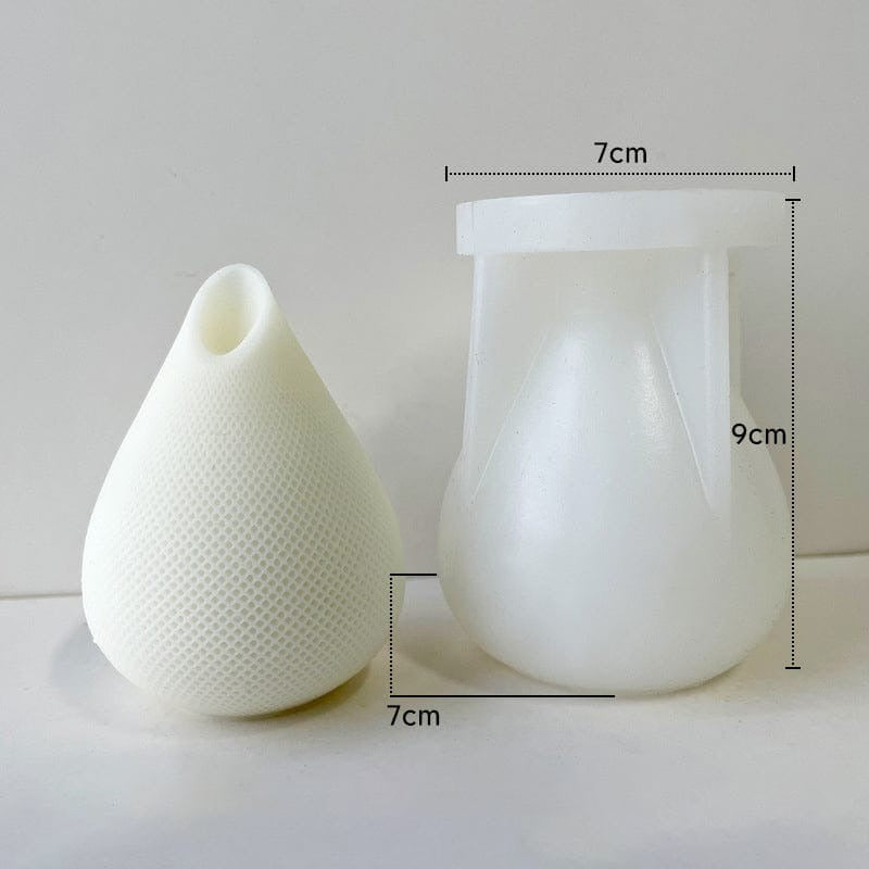 Geometric Water Drop Silicone Candle Mould – Teardrop Shape