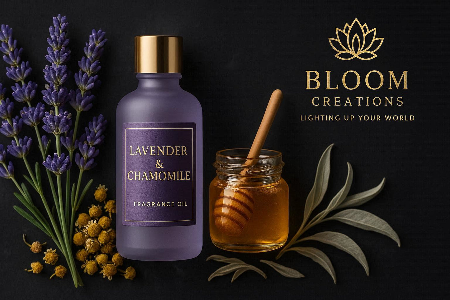 Lavender and Chamomile fragrance oil for candle making — calming herbal blend