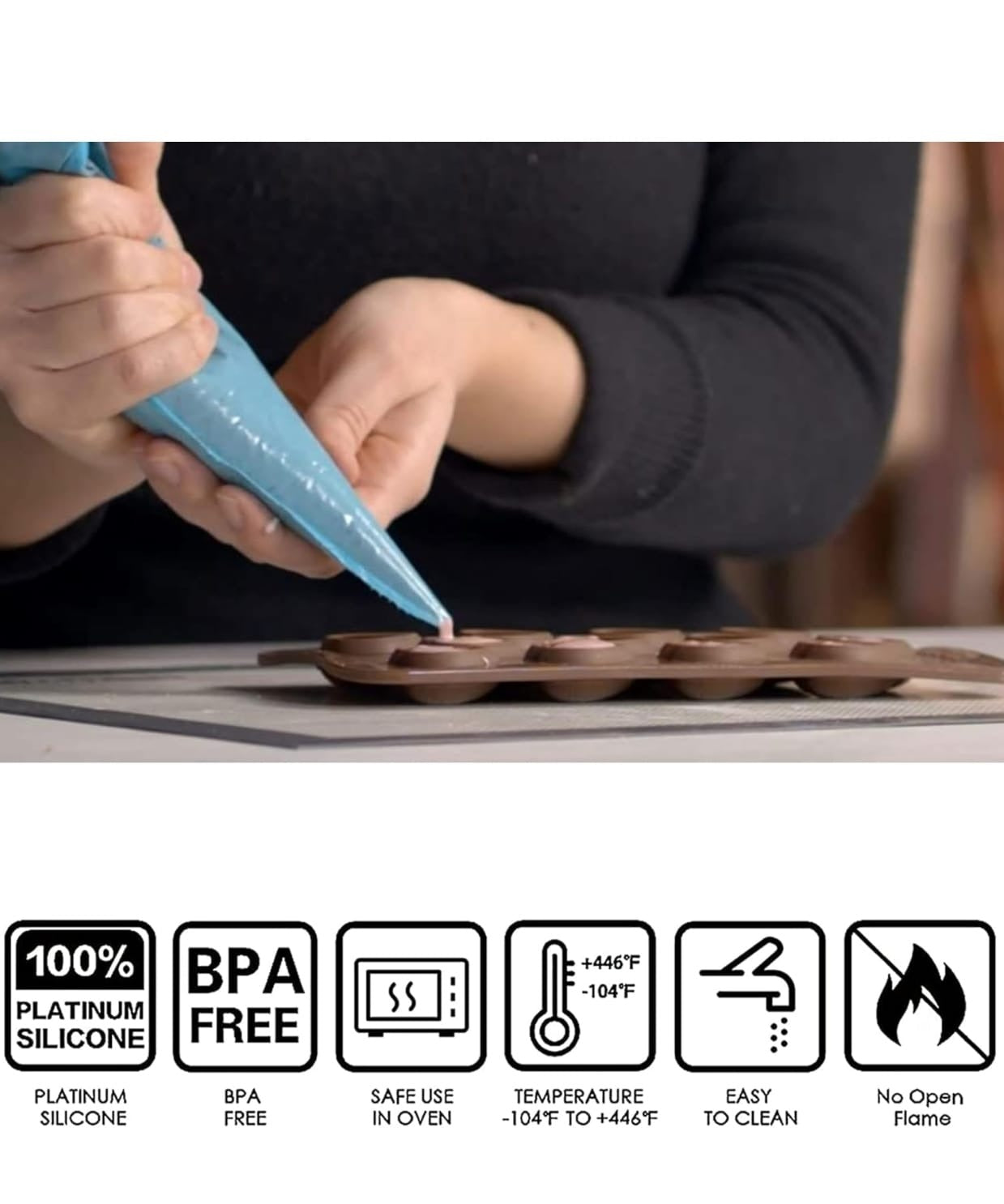 12 Cavity 3D Heart Shape Chocolate Mold