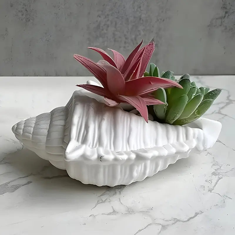 3D Seashell & Conch Silicone Mold for Candle Holders - Epoxy Resin Casting, DIY Plaster & Concrete Storage Boxes, Home Decor Planters & Clay Flower Pots