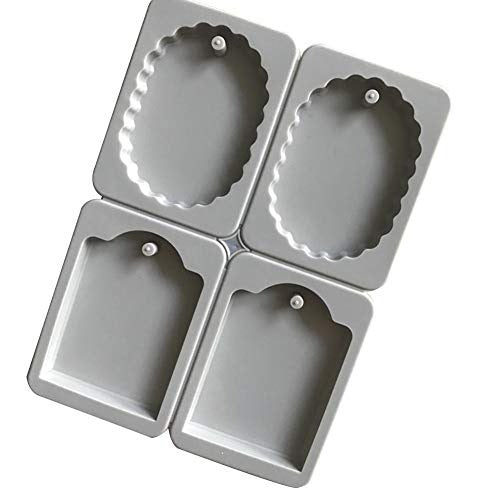 4-Cavity Scalloped Oval & Gift Tag Silicone Mould – Wax Sachet & Resin Hanging Mould