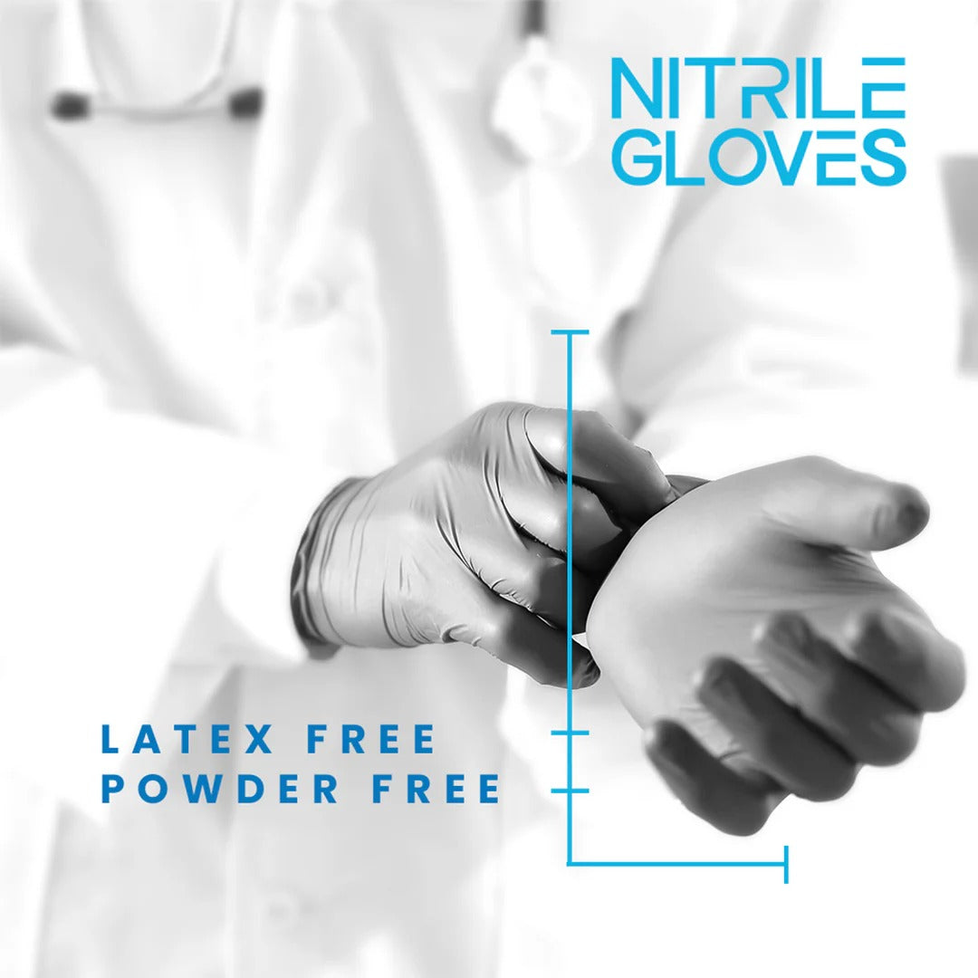 Romsons Nitrile Examination Gloves – Latex Free, Powder Free (100 Gloves/Box)
