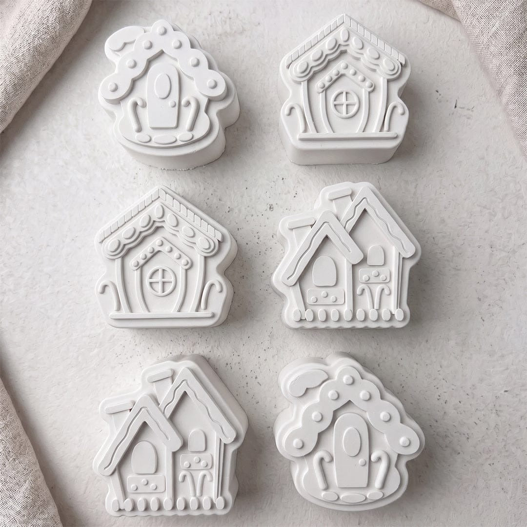 Gingerbread House Silicone Mould — 6 Cavity