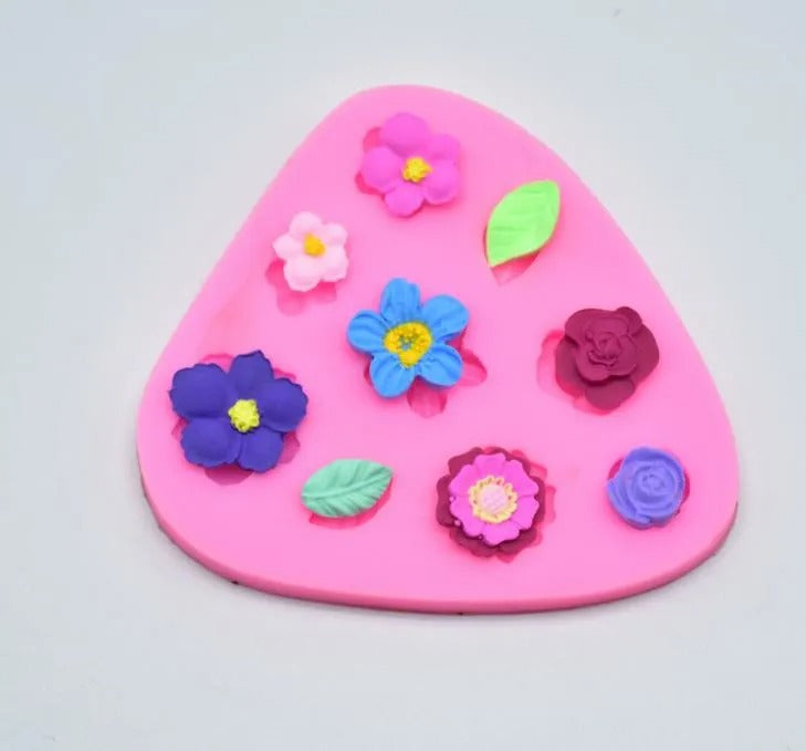 Small Rose Flower Silicone Mould – Wedding Cupcake Topper, Fondant & Soap Mould