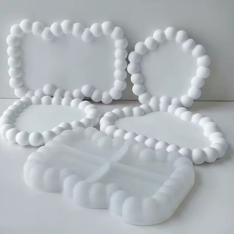 Bubble Tray & Coaster Silicone Mould – Cloud Heart Shape Resin Epoxy Storage Plate Mould