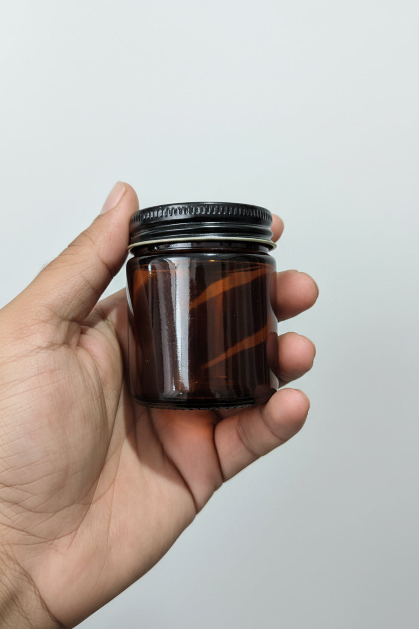250ml amber screw lid glass jar for candle making