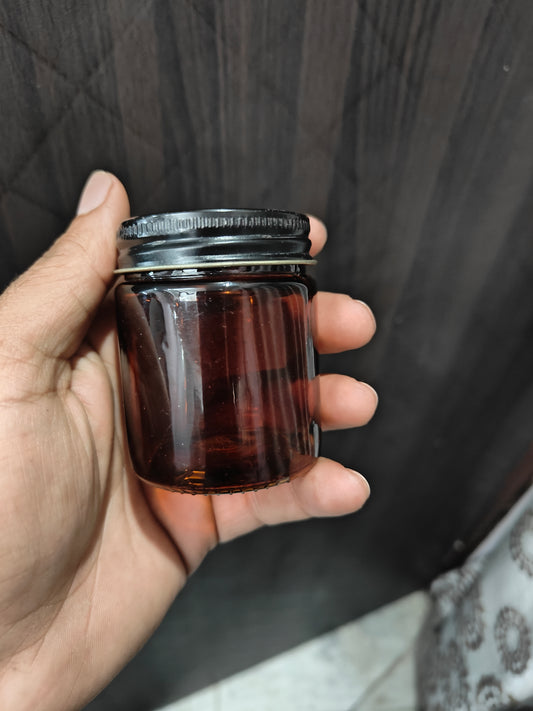 100 ml screw jar Amber colour