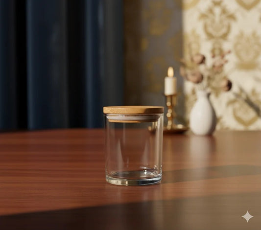 200-220 ml Transparent Glass Jar With Lid