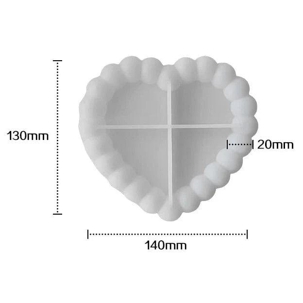 Bubble Tray & Coaster Silicone Mould — 5 Shapes Cloud/Flower/Round/Heart/Oval