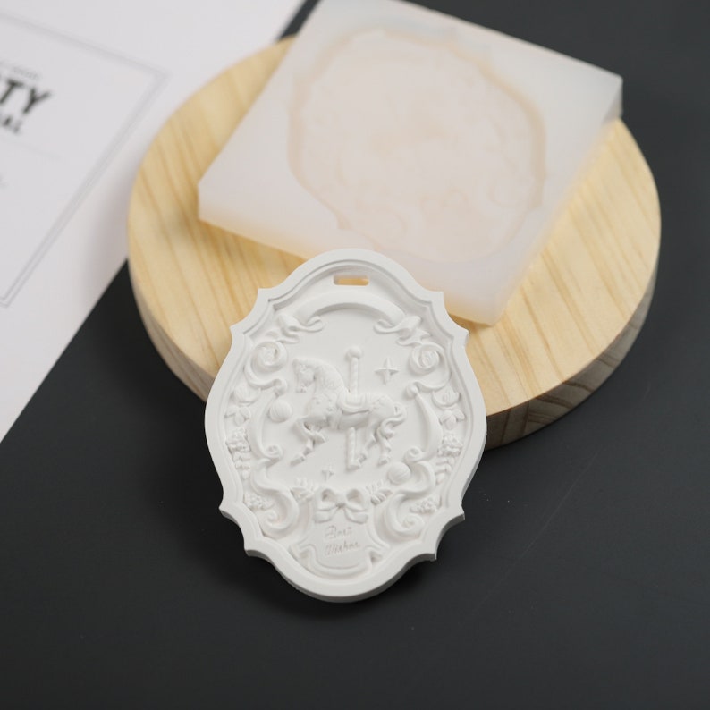 Aromatherapy Tablet Mold,Carousel Silicone Mold,Beeswax Candle Mold,Scented Candle Mold,Decoration Mold,Candle Making,Handmade Mold