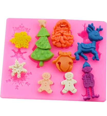 Christmas silicone candle mold for festive holiday handmade candles