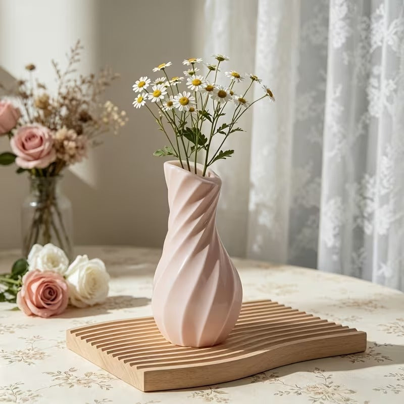 Twisted Spiral Flower Vase Silicone Mold for Resin, Cement, Plaster & Jesmonite – 15.5 cm