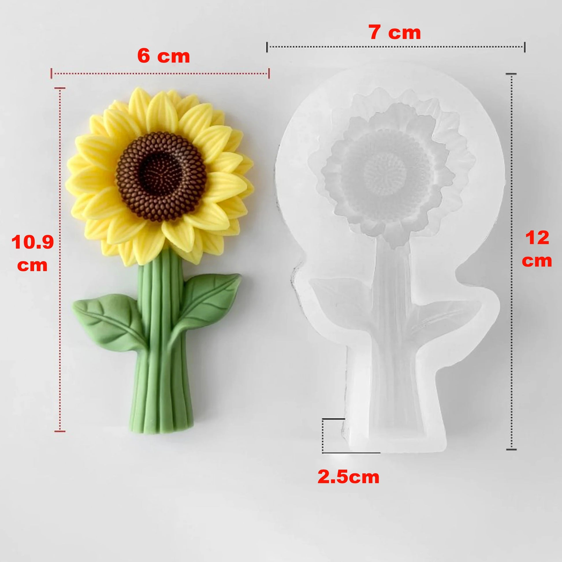 Sunflower Stem Silicone Mold — use case | Bloom Creations India