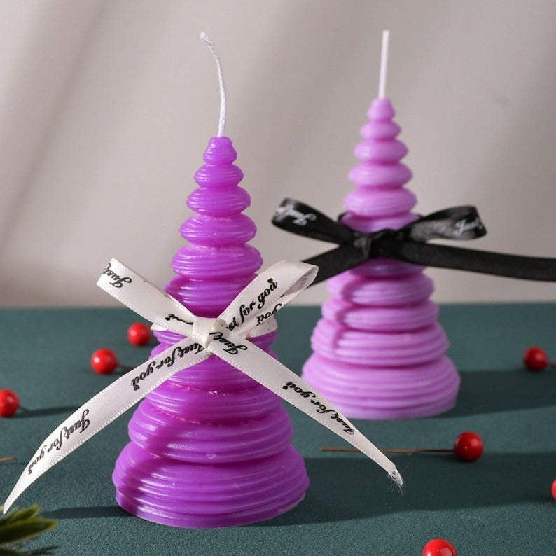 Christmas tree B silicone candle mould for festive holiday candles