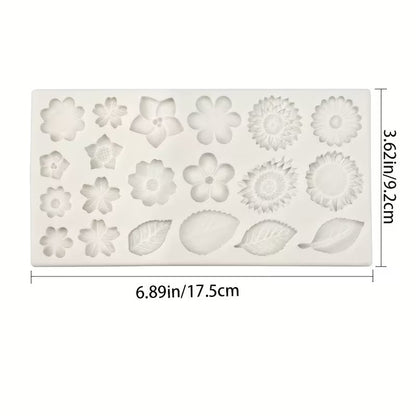 20 Cavity Flower & Leaf Petal Mould