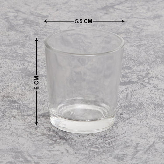 Shot Glasses for Candle Making, 1.5 inch Transparent Glass
