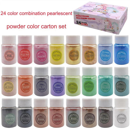 24 Shades Pearl Mica Powder Set of 24 — Candle Soap & Resin Art | Bloom Creations India
