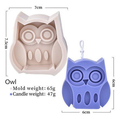 4 Style Silicone Animal Candle Mold Dinosaur Giraffe Aromatherapy Candle Piece Crystal Epoxy Children's Educational Toy Model