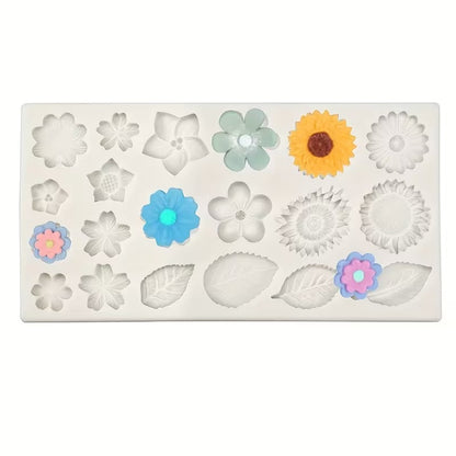 20 Cavity Flower & Leaf Petal Mould
