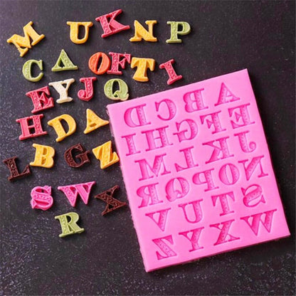 Big Letters Alphabet Silicone Mould – Large Resin, Clay & Fondant Letter Mould