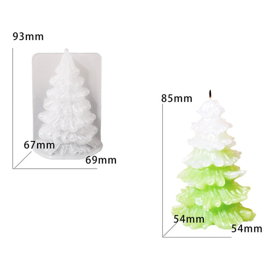 Small Christmas tree silicone candle mould for festive holiday candles