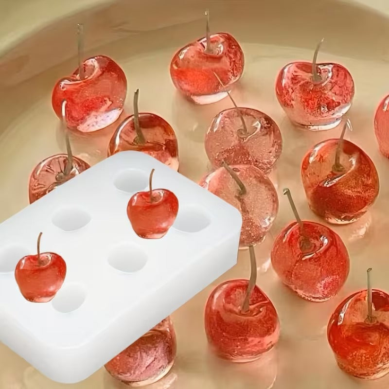 6-Cavity Cherry Silicone Mold - Mini Fruit Shape Mold for Soap, Candle Embeds & Resin
